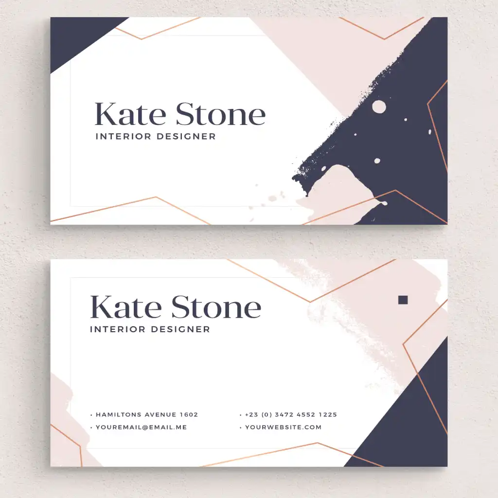 Free vector template of modern colorful style business card
