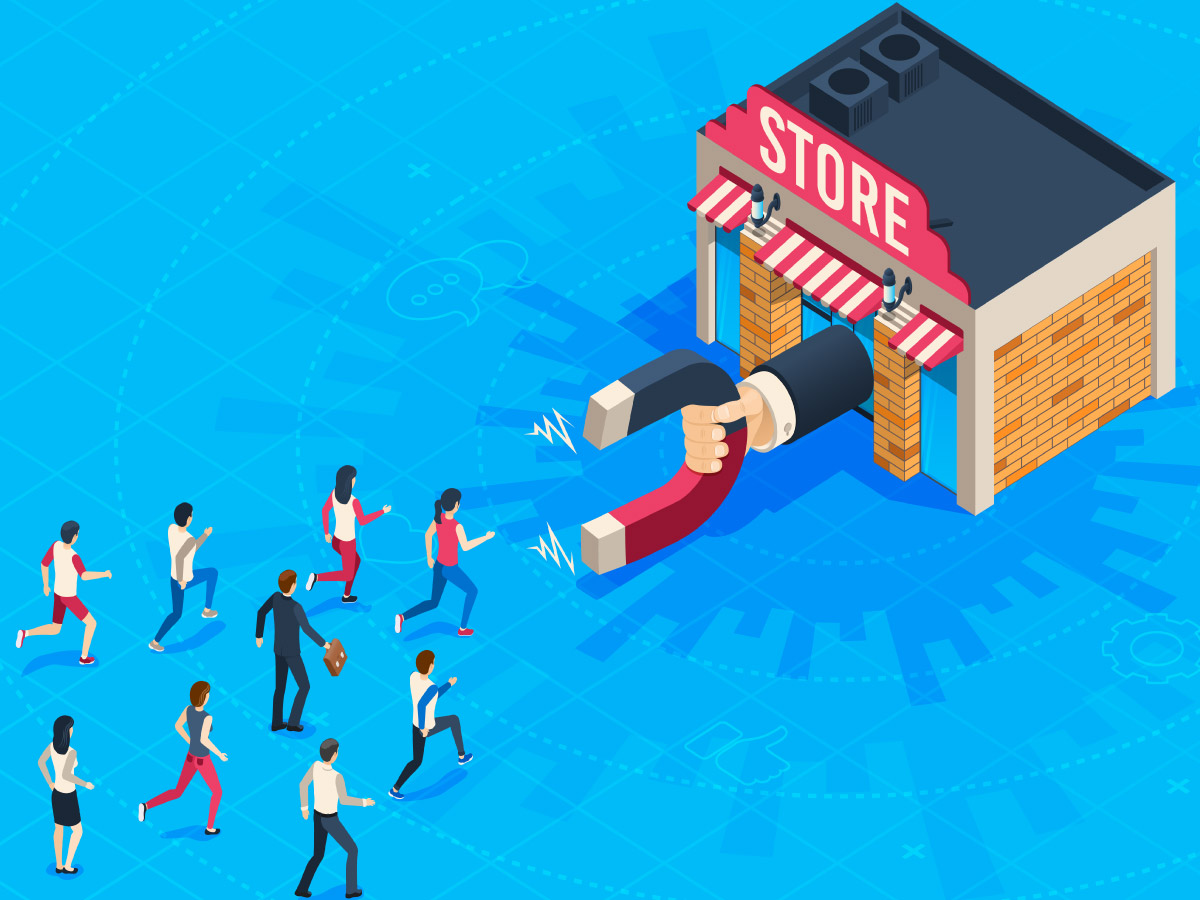 How to reach new clients, the store attracts customers