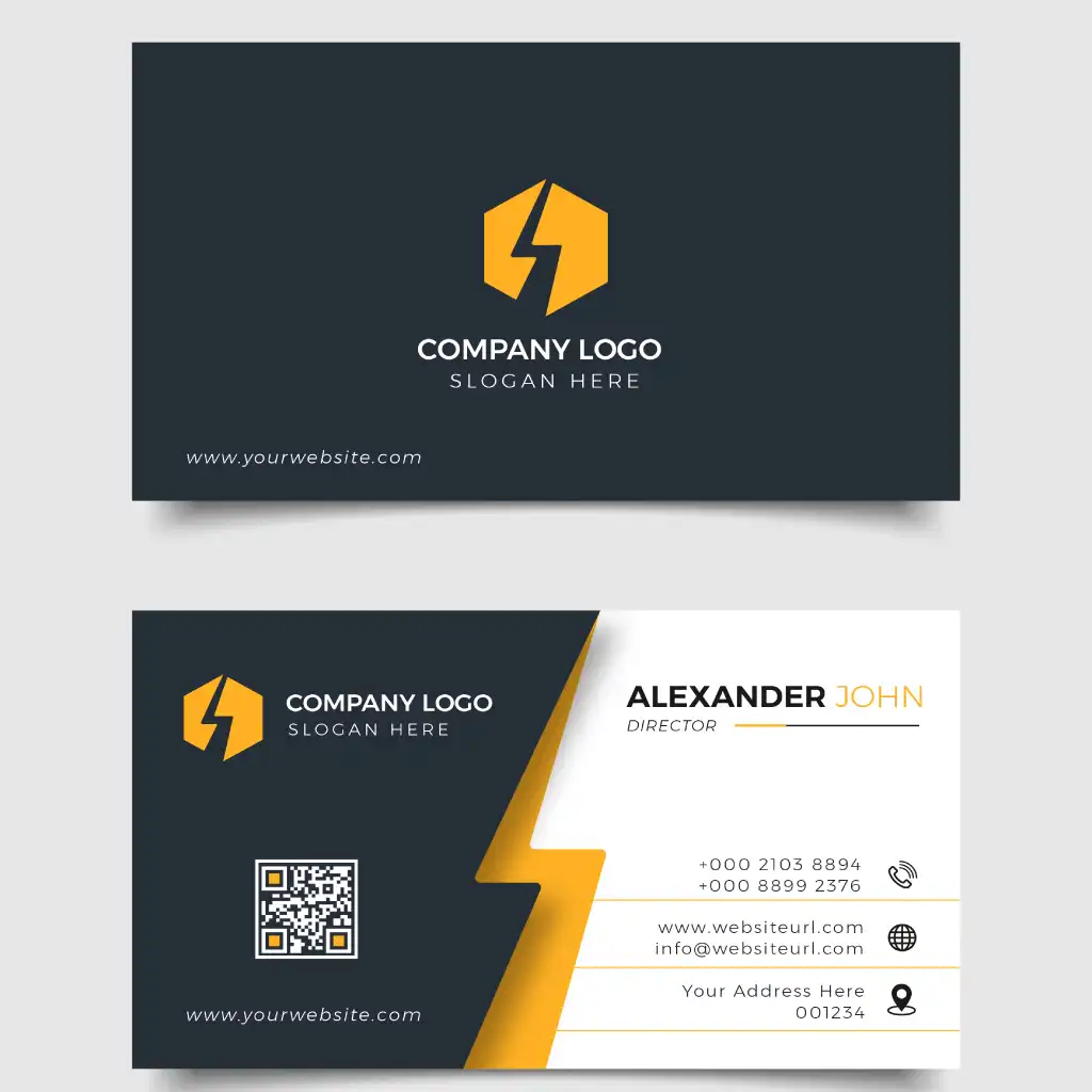 Business card for an electrician