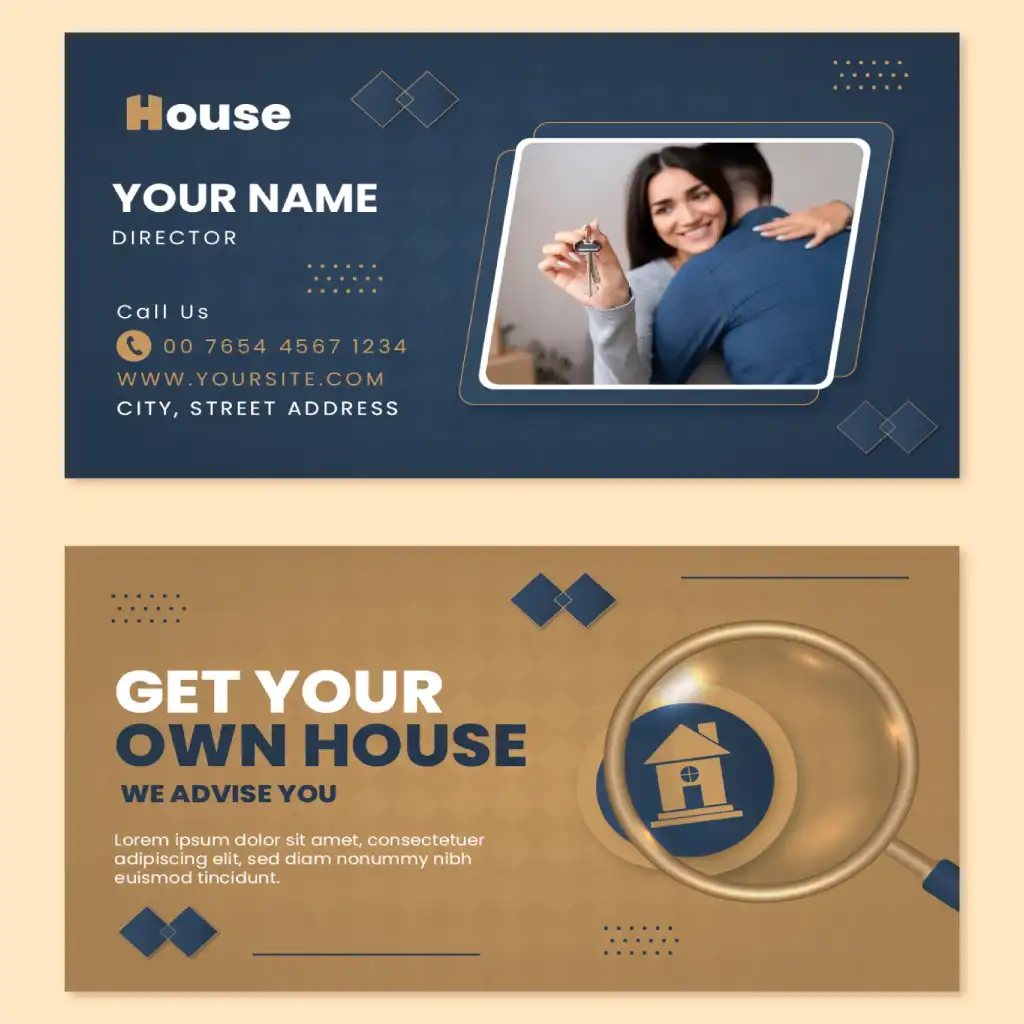 Business card for real estate