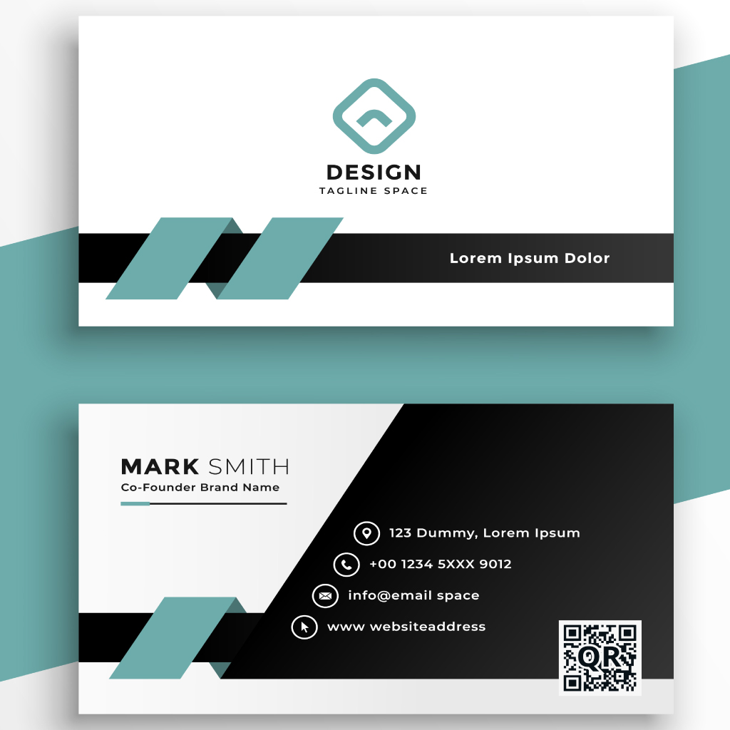 clean style of modern business card template