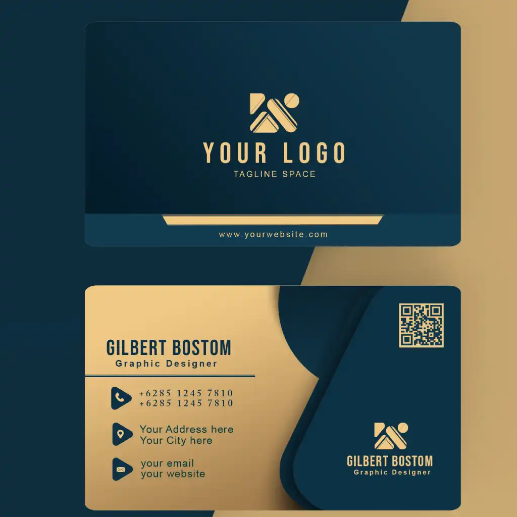 making business cards online modern with gold business card